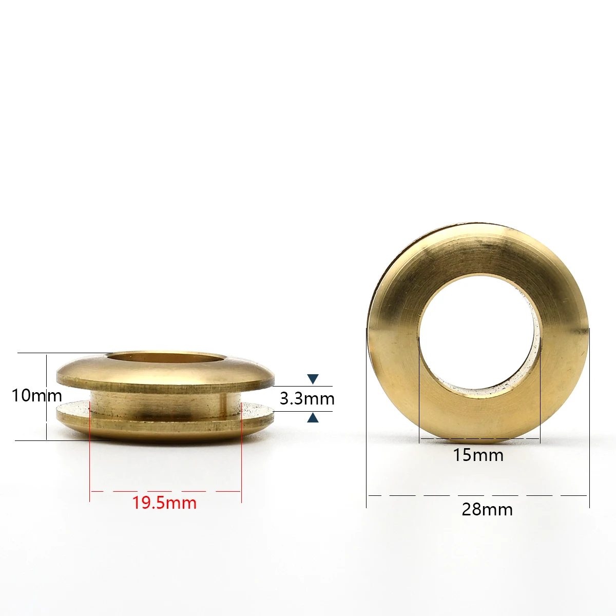 2pcs Solid Brass Screw Back Eyelets with Washer Grommets Leather Craft Accessory for Bag Garment Shoe Clothes Jeans Decoration