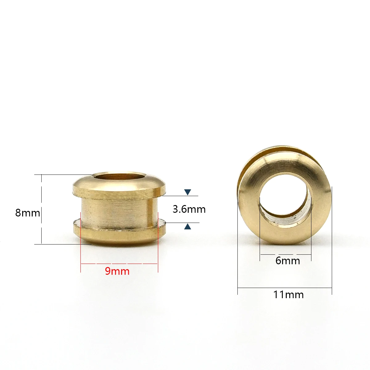 2pcs Solid Brass Screw Back Eyelets with Washer Grommets Leather Craft Accessory for Bag Garment Shoe Clothes Jeans Decoration