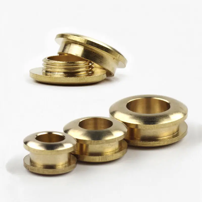 2pcs Solid Brass Screw Back Eyelets with Washer Grommets Leather Craft Accessory for Bag Garment Shoe Clothes Jeans Decoration