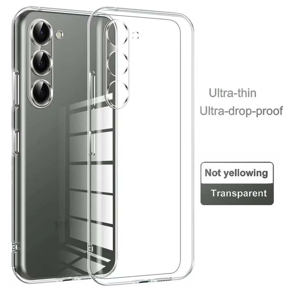 Soft Silicone Clear Phone Case for Samsung A56 A55 A53 A13 A52 A35 A34 A33 A54 A16 A15 A36 A51 A52S S24 S22 S21 S23 S25 Ultra