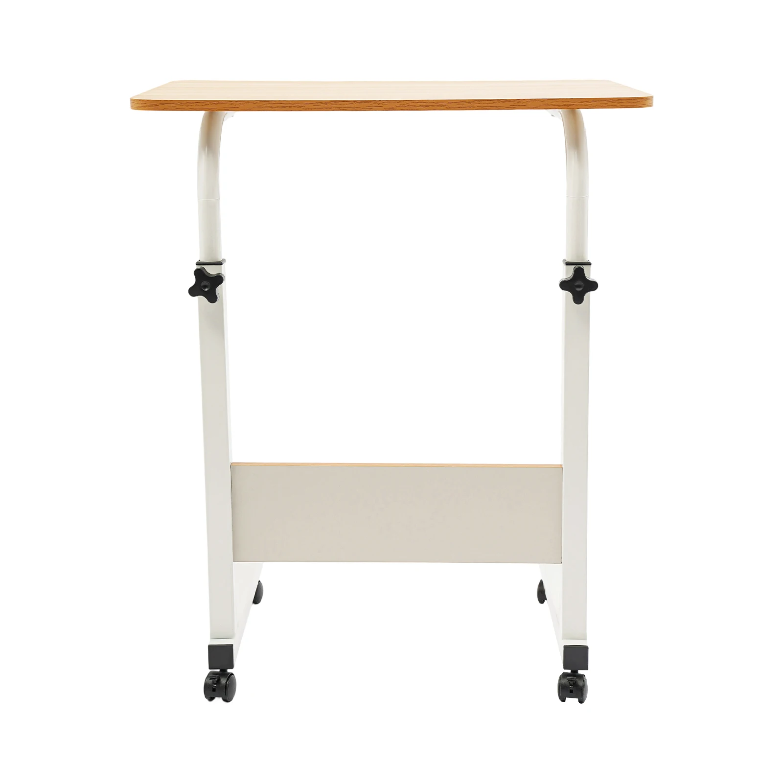 Adjustable Mobile Laptop Desk on Wheels, Rolling Computer Stand with Casters, Freestanding Ergonomic Workstation for Home Office