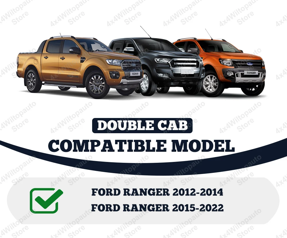 For Ford Ranger T6 T7 T8 2012-2022 Window Visor Smoke Black Weather Shields Rain Guards Wind Deflectors Exterior Accessories