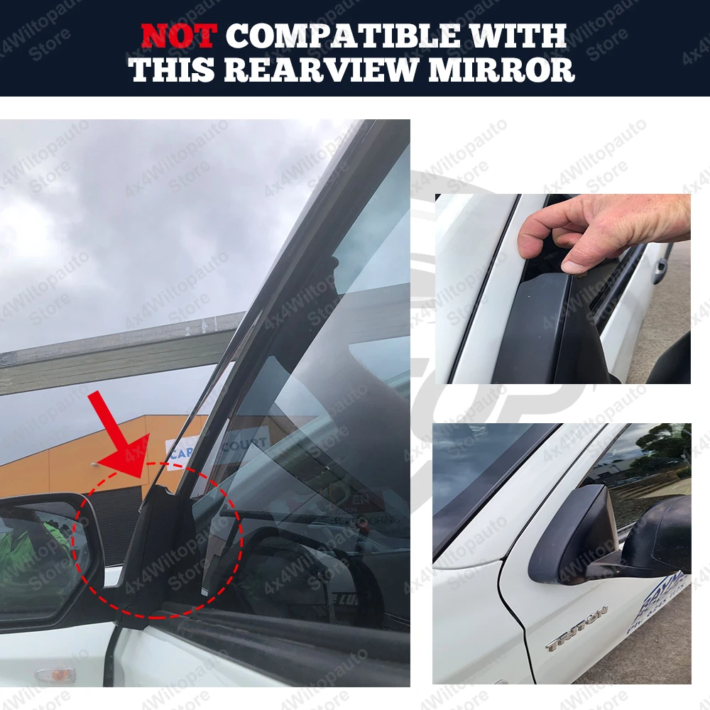 For Ford Ranger T6 T7 T8 2012-2022 Window Visor Smoke Black Weather Shields Rain Guards Wind Deflectors Exterior Accessories