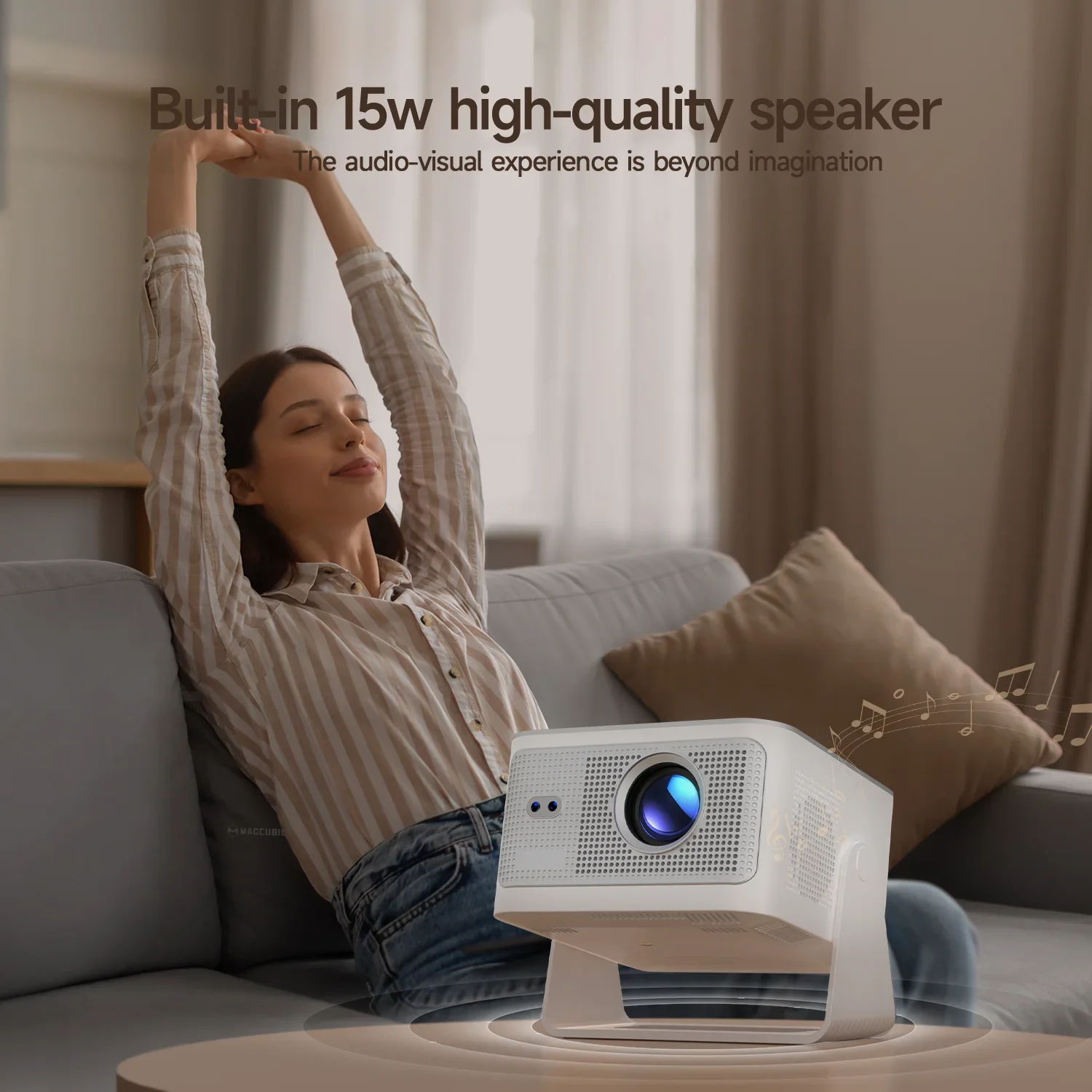 Magcubic HY350Max 900ANSI Android 14 Auto Focus Projector Support 8K Native 1080P with Wifi6 BT5.4 16G Allwinner H726 Portable