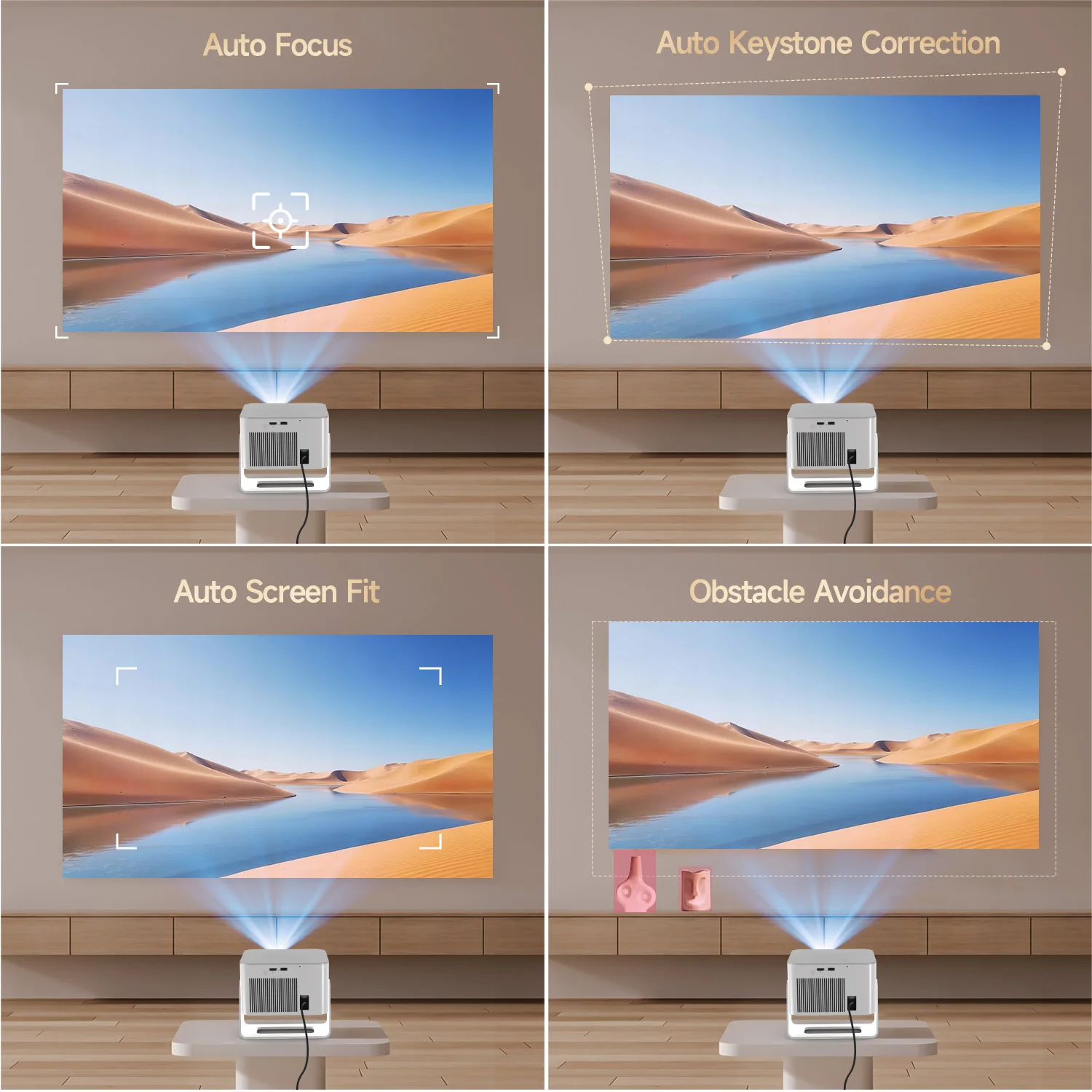 Magcubic HY350Max 900ANSI Android 14 Auto Focus Projector Support 8K Native 1080P with Wifi6 BT5.4 16G Allwinner H726 Portable