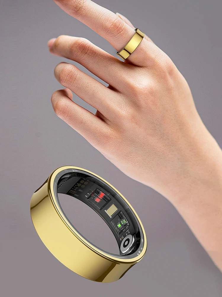 R09 Smart Ring Waterproof Health Fitness Rings Heart Rate Blood Oxygen Sleep Monitoring Fitness Tracker for Xiaomi Samsung Phone