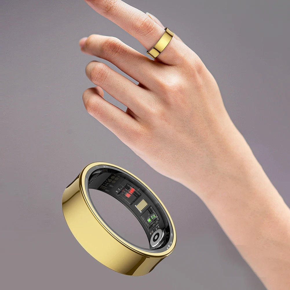 R09 Smart Ring Waterproof Health Fitness Rings Heart Rate Blood Oxygen Sleep Monitoring Fitness Tracker for Xiaomi Samsung Phone