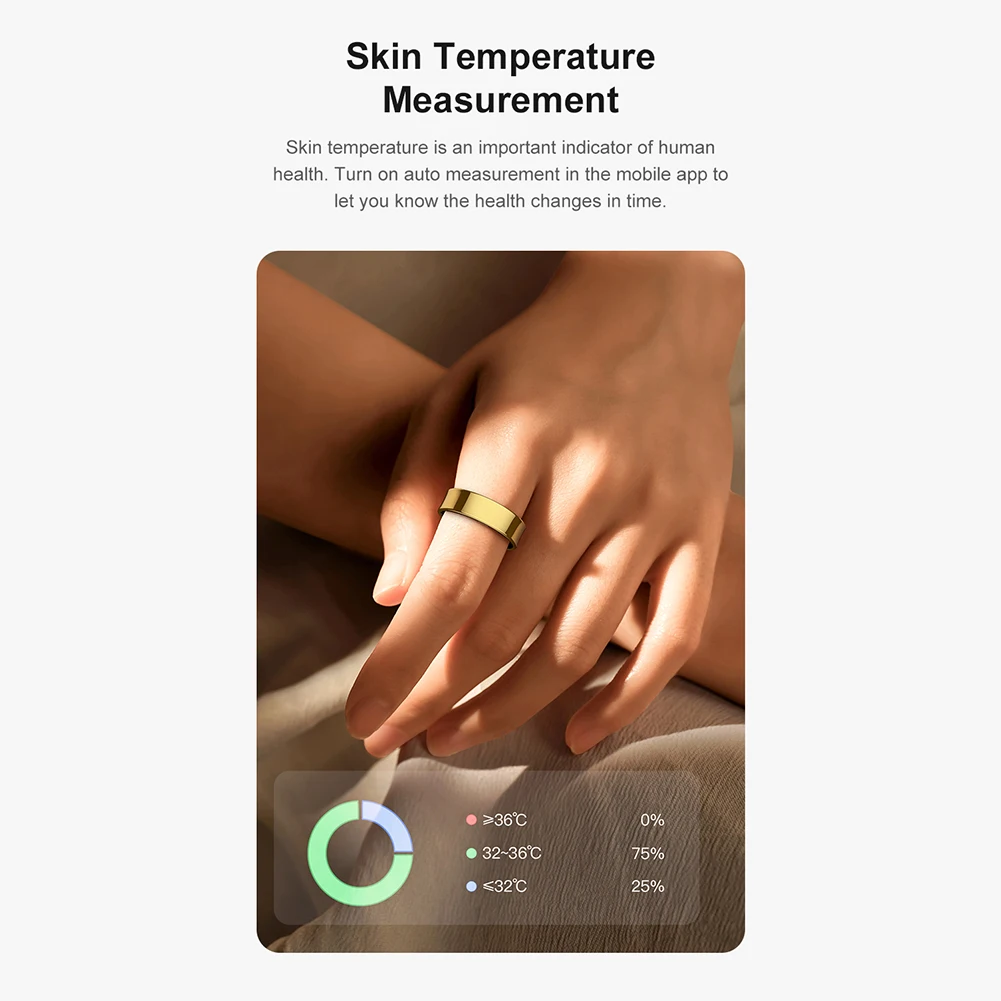 R09 Smart Ring Waterproof Health Fitness Rings Heart Rate Blood Oxygen Sleep Monitoring Fitness Tracker for Xiaomi Samsung Phone