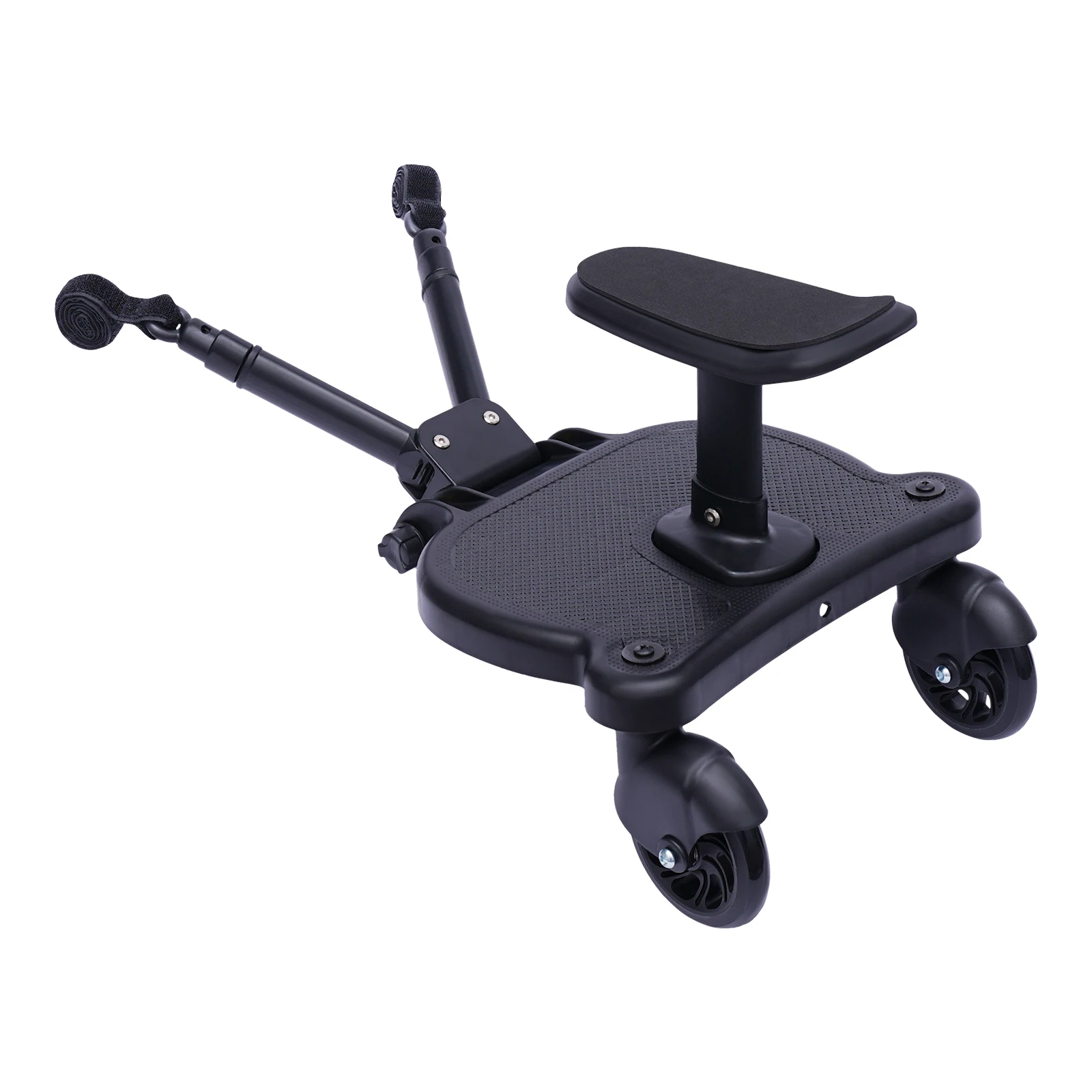 Universal Stroller Board 2 in 1 Removable Seat 55LBS Load PP PU EVA Adjustable Standing Sitting Kids 3-7