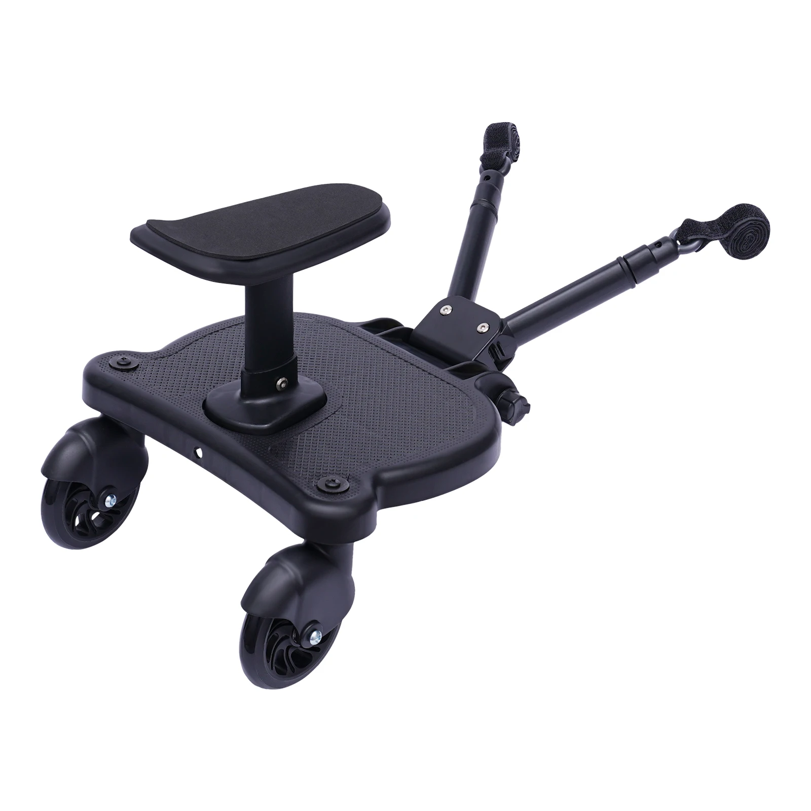 Universal Stroller Board 2 in 1 Removable Seat 55LBS Load PP PU EVA Adjustable Standing Sitting Kids 3-7