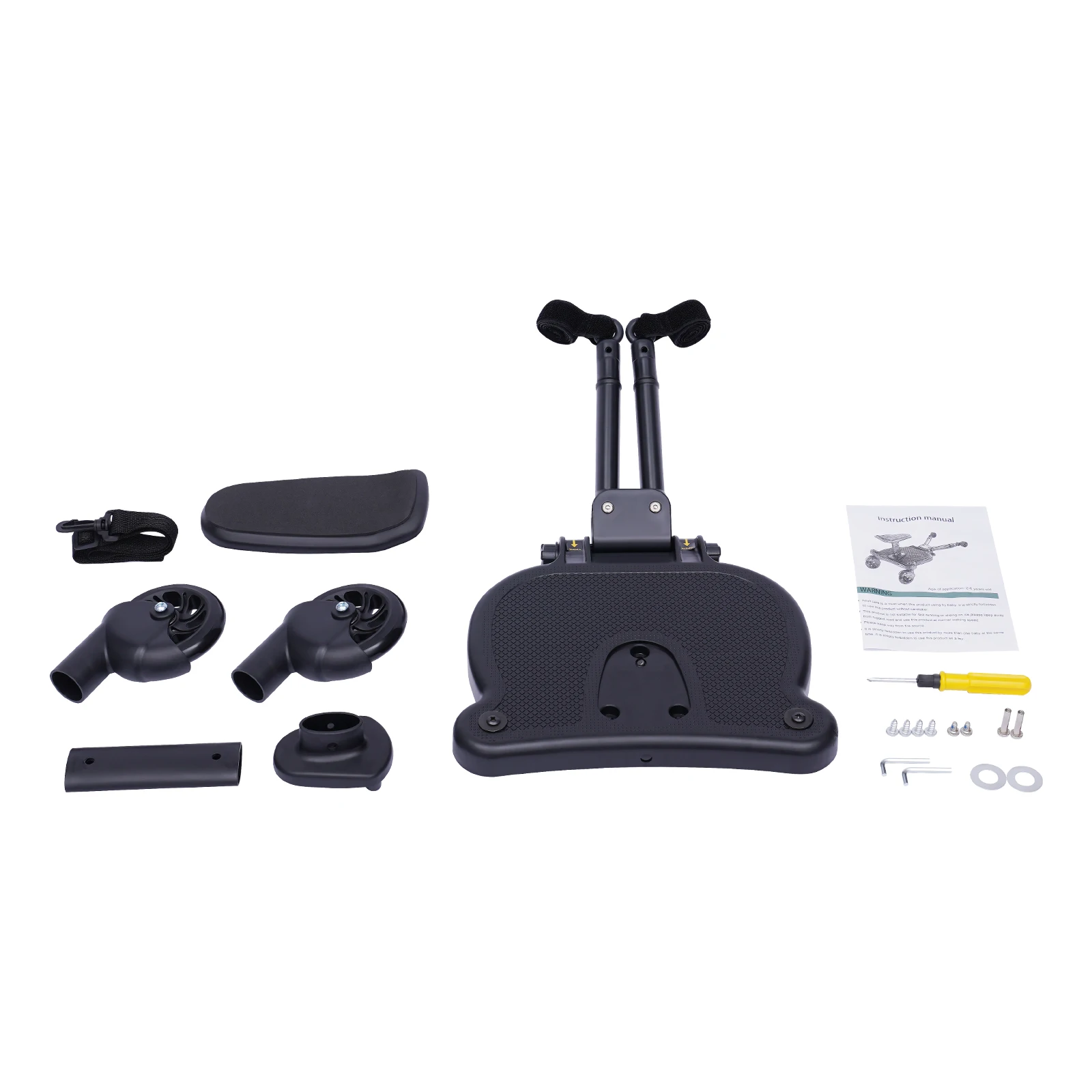 Universal Stroller Board 2 in 1 Removable Seat 55LBS Load PP PU EVA Adjustable Standing Sitting Kids 3-7