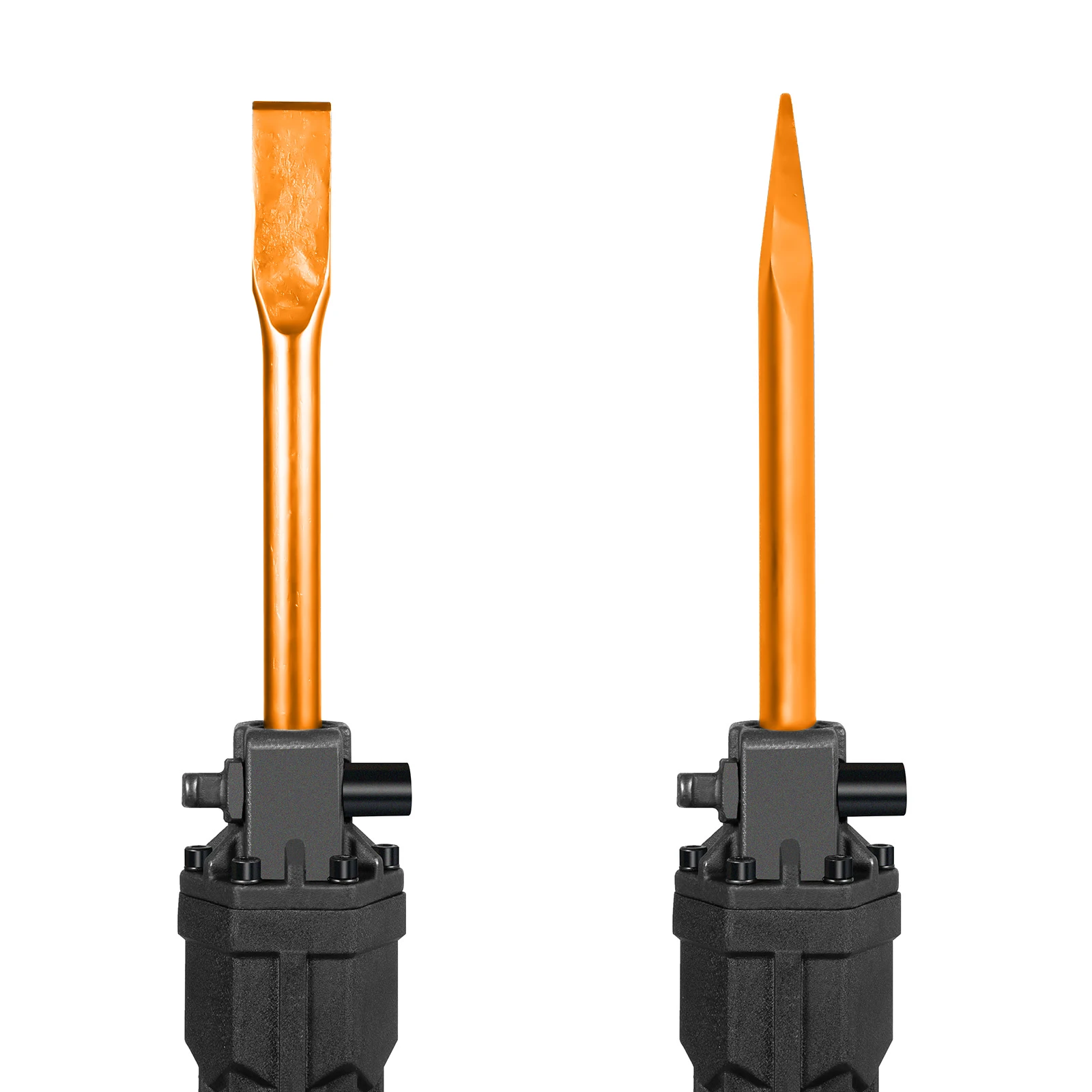 52CC 2-Stroke 1900W Demolition Jack Hammer 20-55J Impact Concrete Breaker Rock Drill with Point Flat Chisel