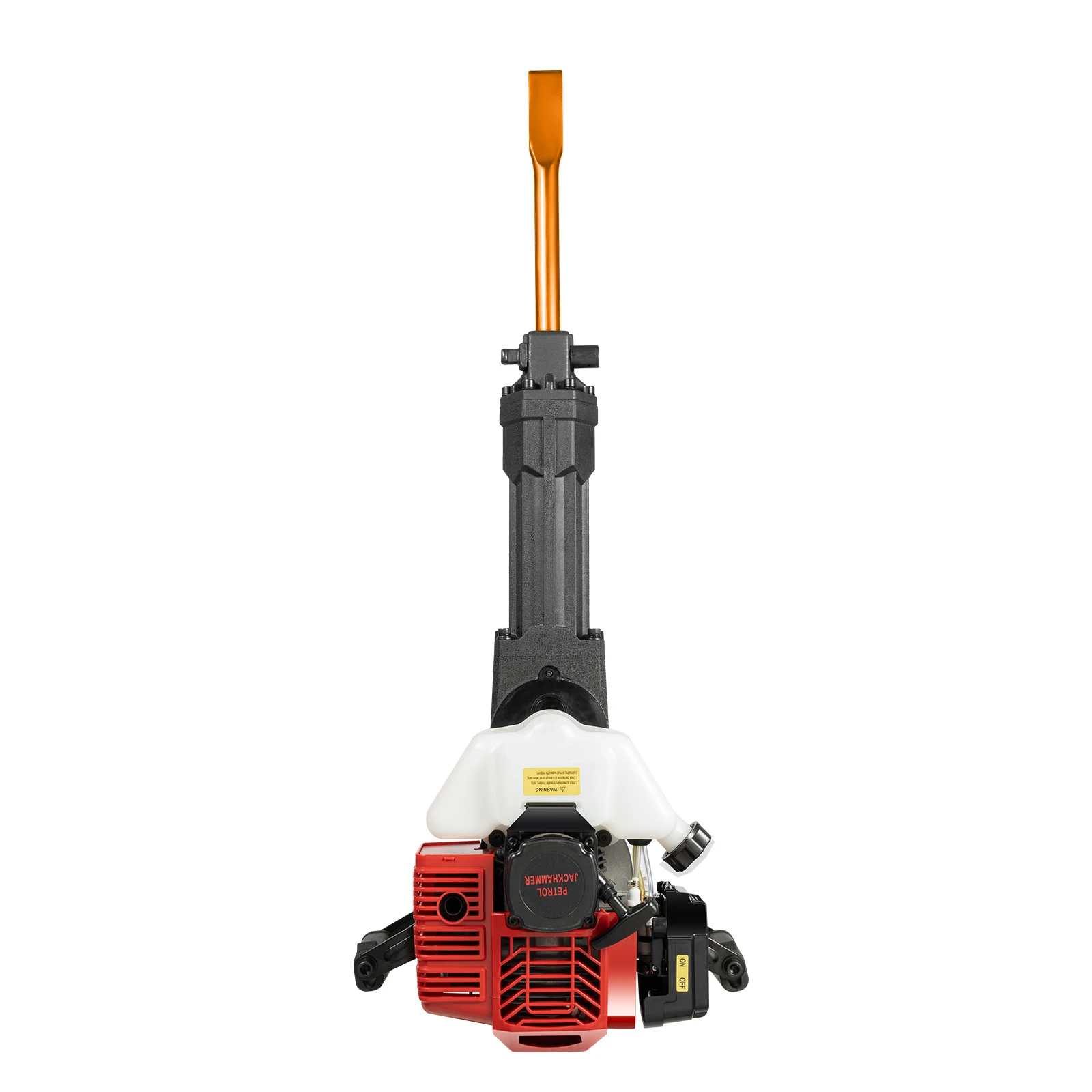 52CC 2-Stroke 1900W Demolition Jack Hammer 20-55J Impact Concrete Breaker Rock Drill with Point Flat Chisel