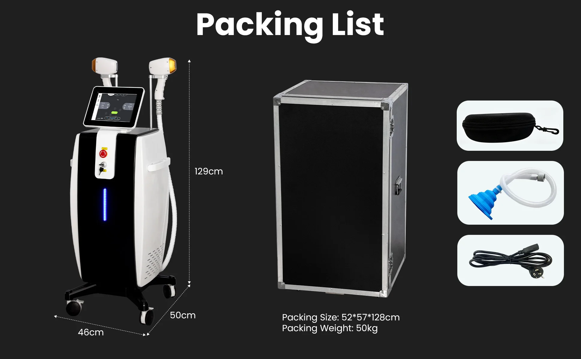 Diode Laser Hair Removal Device810 5000W 16Bars Upgraded Version Painless Permanent Hair Removal Three Wavelength Cooling System