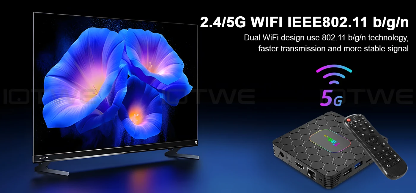 T95 PLUS Smart TV Box Android 14 Set-Top-Box RK3528 Quad Core 8K WIFI6 BT5.0 Google Voice Streaming Media Player Set-Top-Box