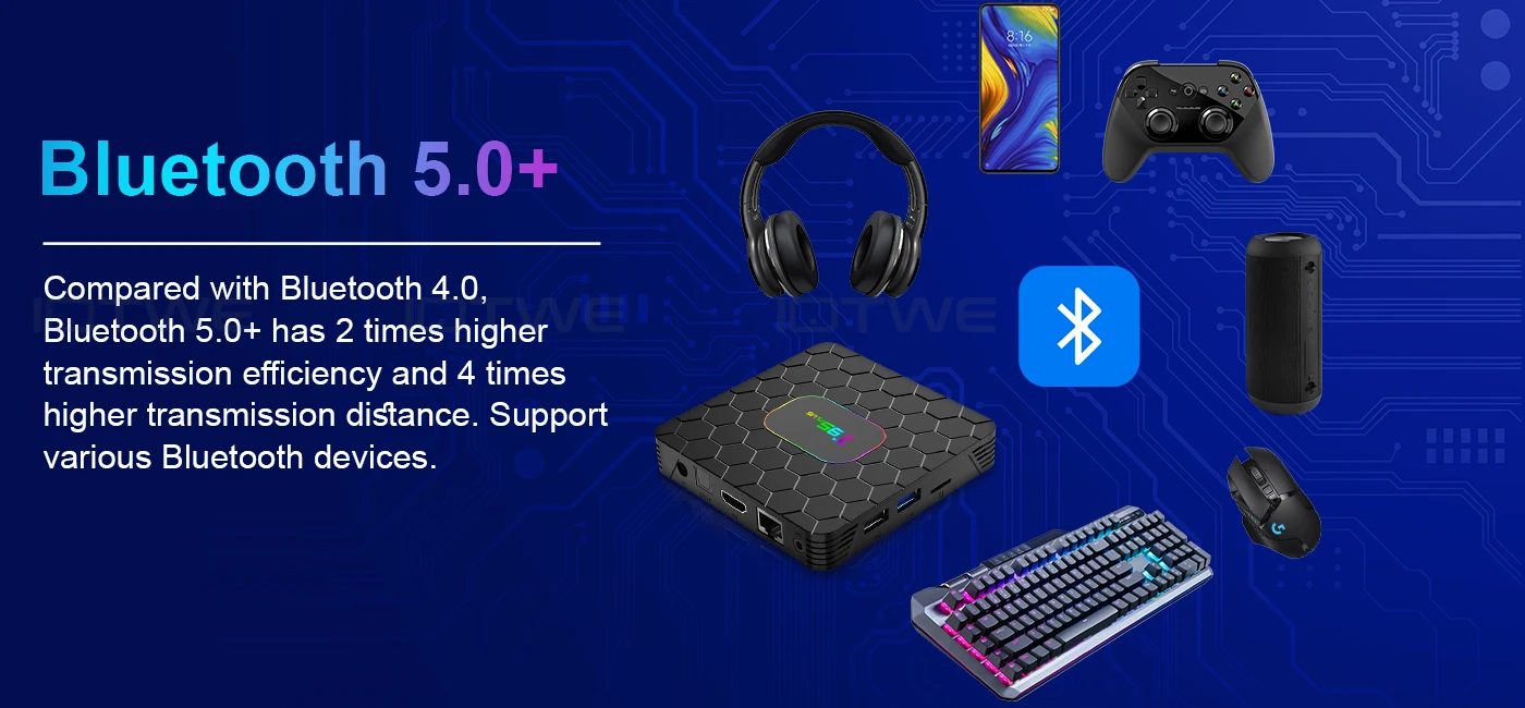 T95 PLUS Smart TV Box Android 14 Set-Top-Box RK3528 Quad Core 8K WIFI6 BT5.0 Google Voice Streaming Media Player Set-Top-Box