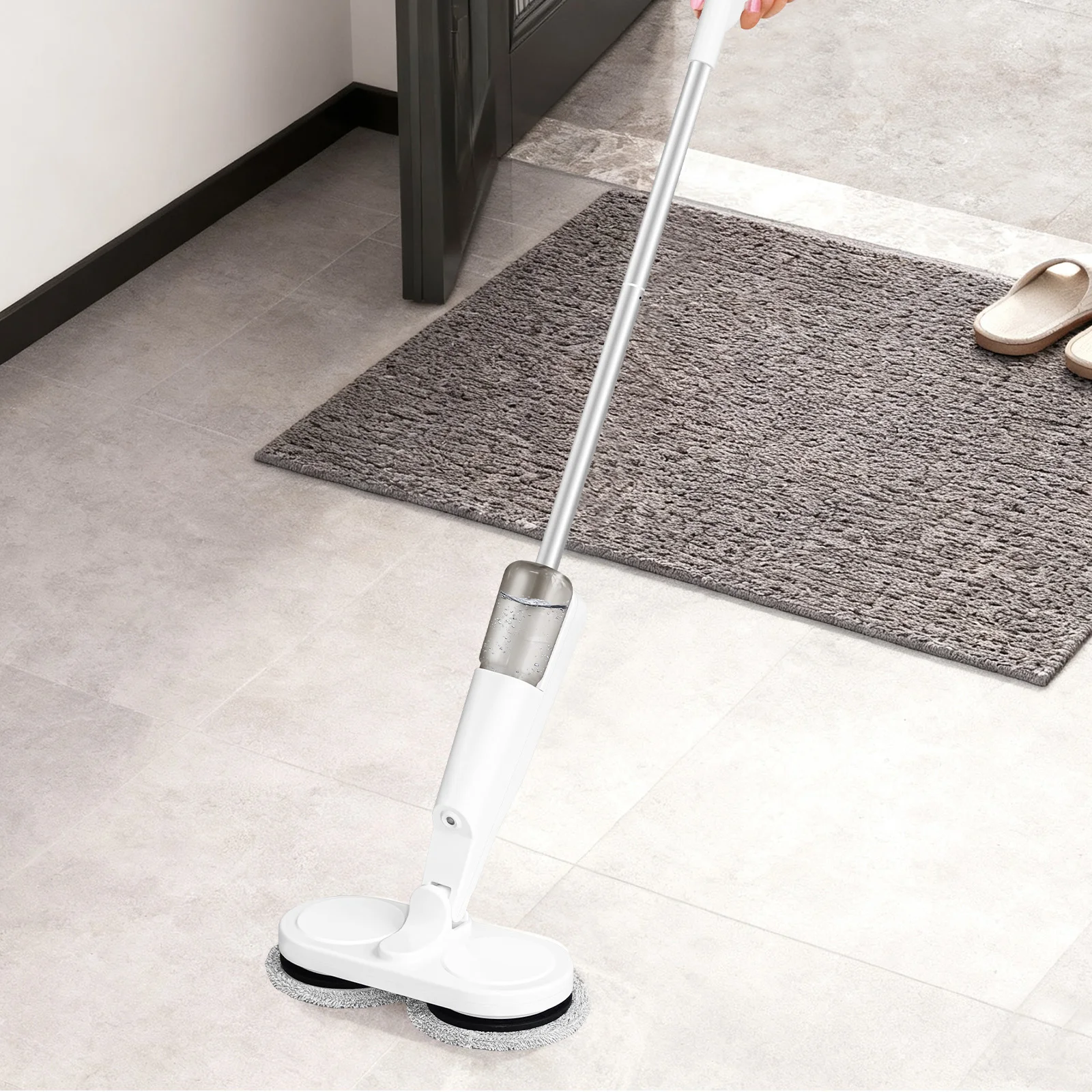 Electric Cordless Spin Mop Cleaner Automatic 2 in 1 Wet & Dry Home Cleaner Car Glass Ceiling Door Windows floor scrubber machine