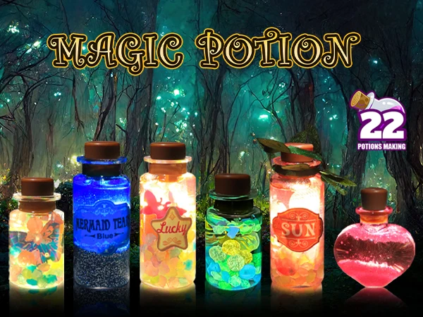 DIY Fairy Magical Potions Kit Horror Halloween Christmas Gifts Witches' Magical Color Changing Freezing Potions Art Craft Kit