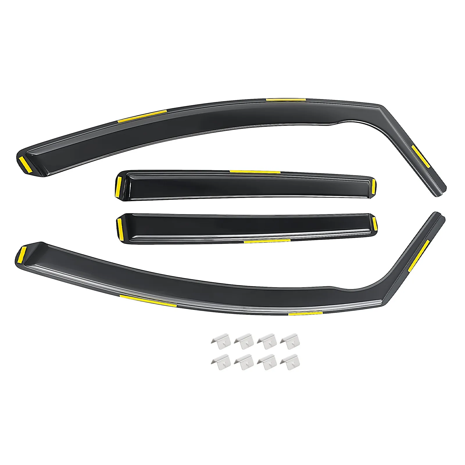 4pcs Wind Deflectors Tinted For Renault Clio MK4 2012-2019 5-Door Hatchback UK