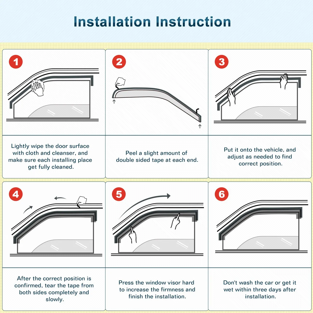 4pcs Wind Deflectors Tinted For Renault Clio MK4 2012-2019 5-Door Hatchback UK
