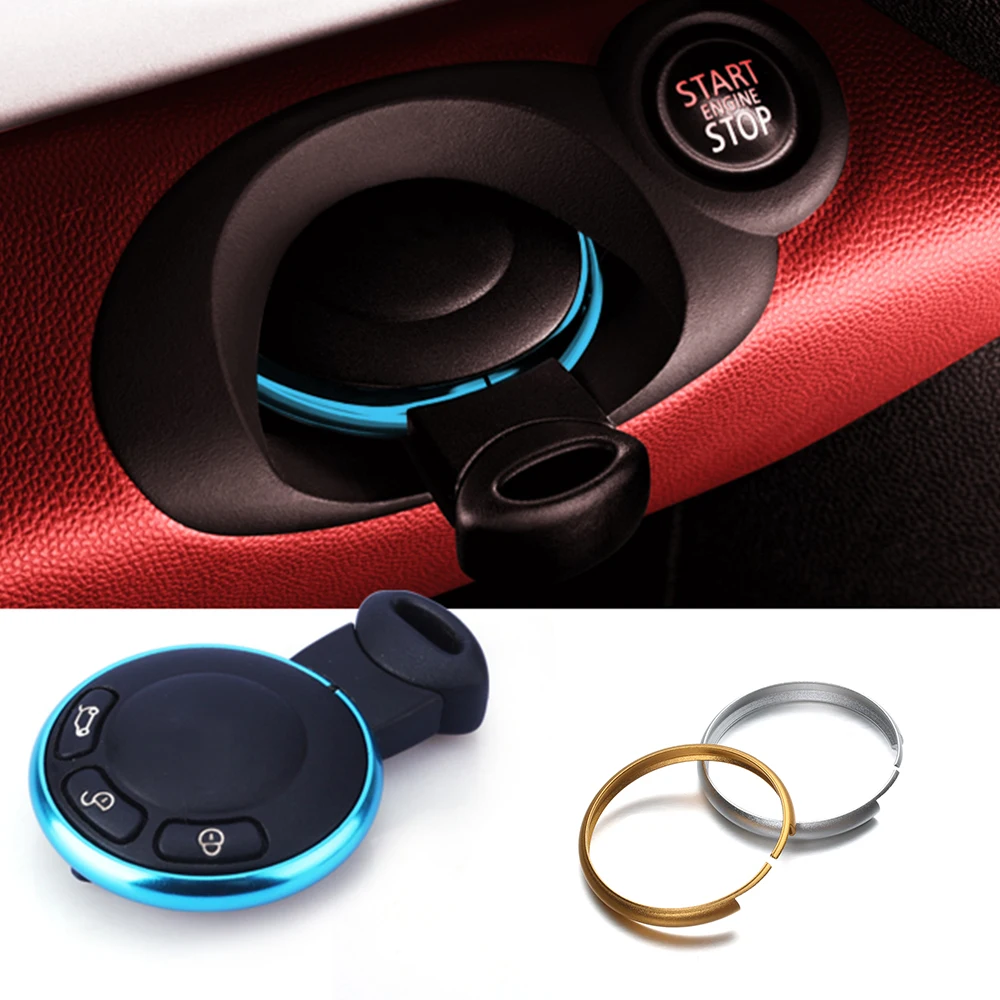 For BMW Mini Cooper Clubman Countryman Car Key Cover Protection Key Ring Trim Chain Decoration