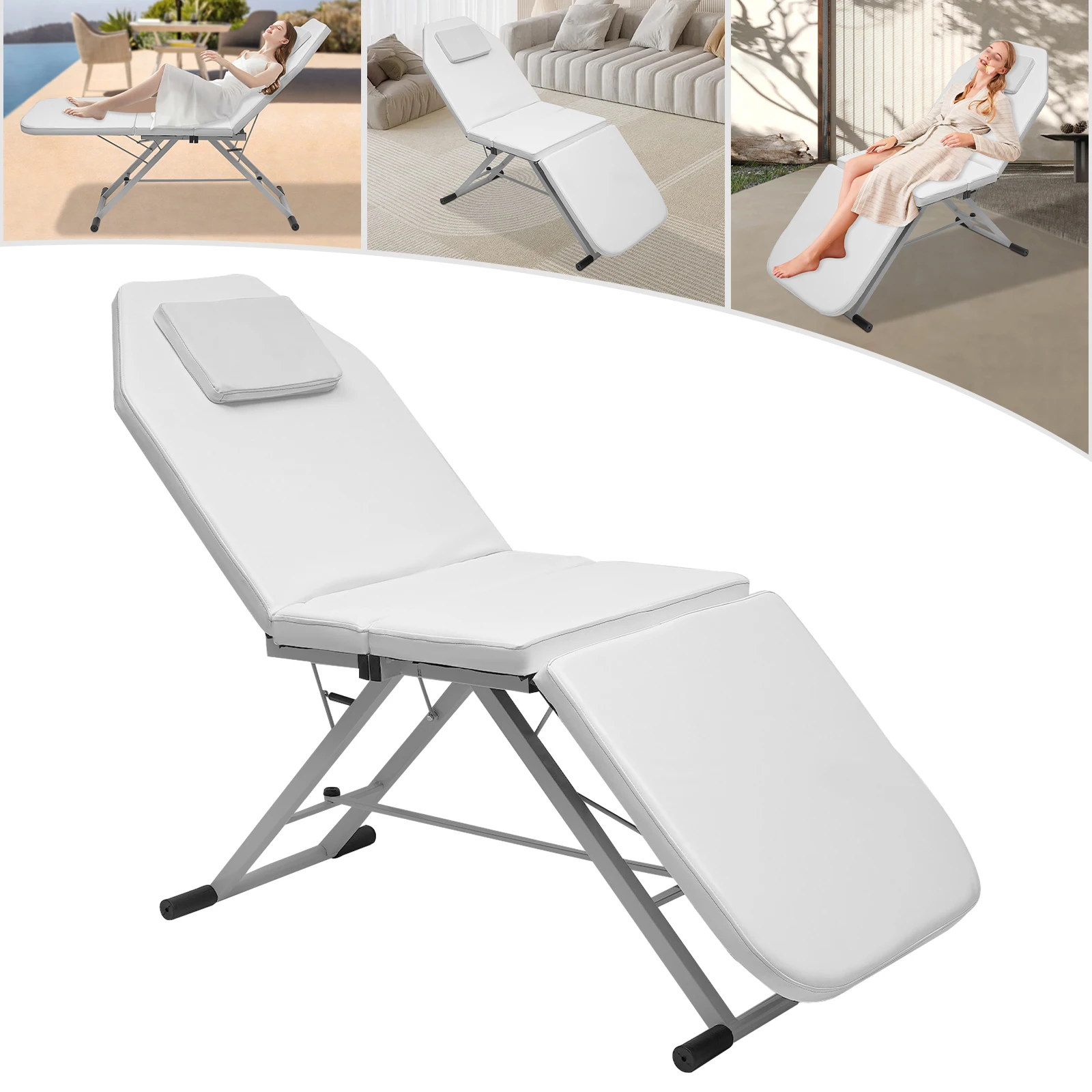 Beauty Bed Professional Massage Bed Foldable 250kg Salon Beauty Recliner for Spa & Salon Comfort