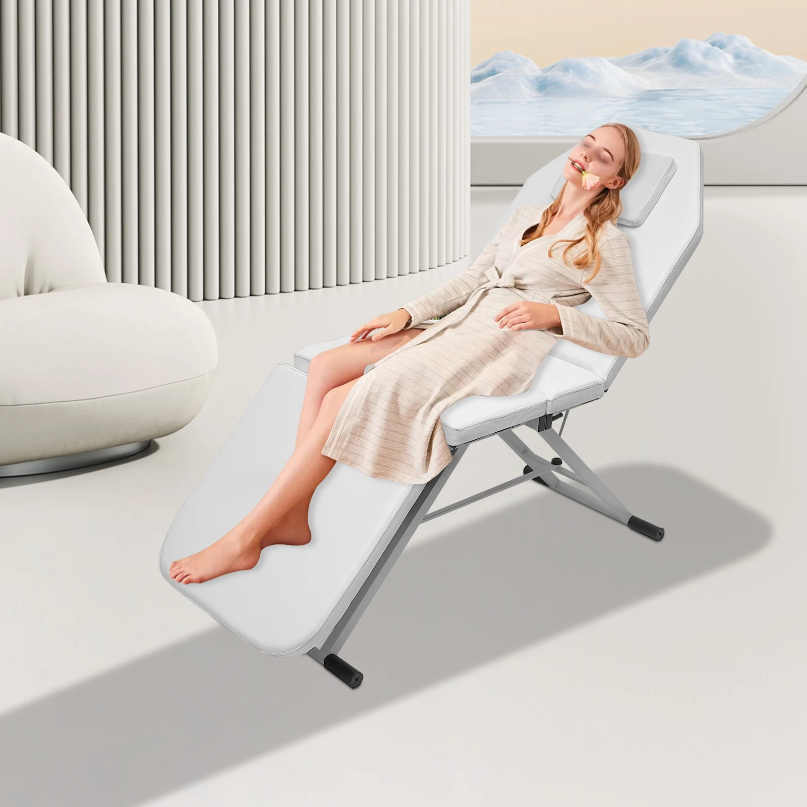 Beauty Bed Professional Massage Bed Foldable 250kg Salon Beauty Recliner for Spa & Salon Comfort