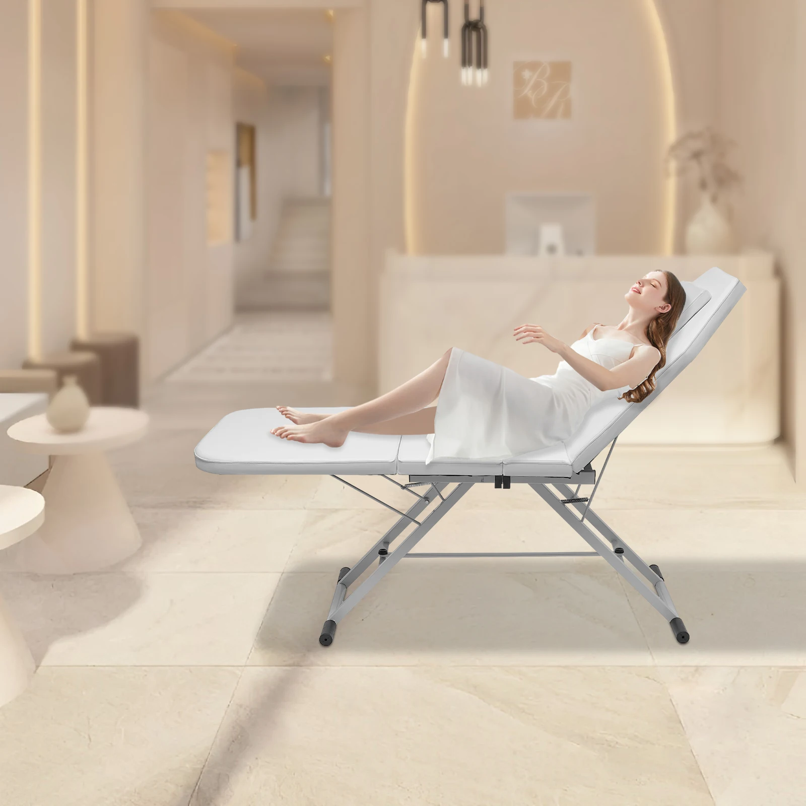 Beauty Bed Professional Massage Bed Foldable 250kg Salon Beauty Recliner for Spa & Salon Comfort