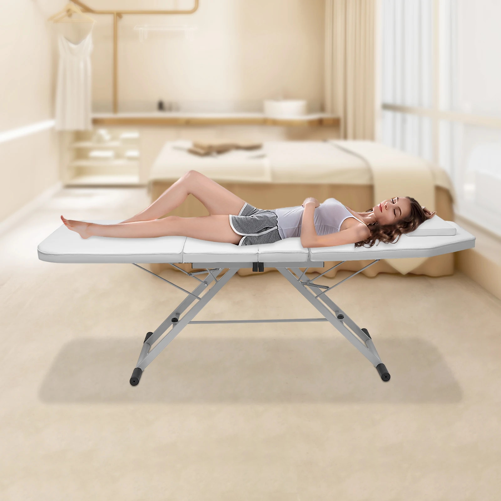 Beauty Bed Professional Massage Bed Foldable 250kg Salon Beauty Recliner for Spa & Salon Comfort