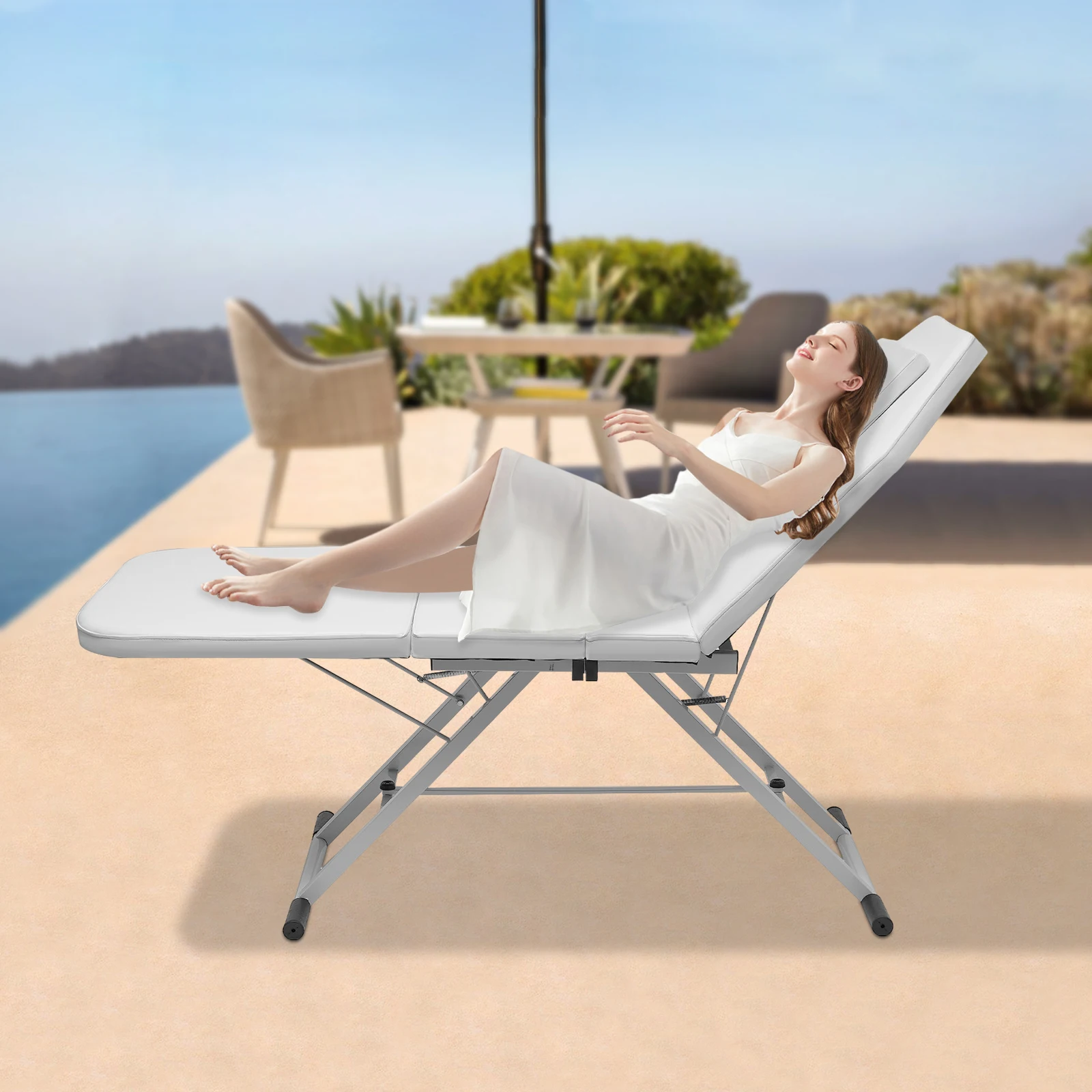 Beauty Bed Professional Massage Bed Foldable 250kg Salon Beauty Recliner for Spa & Salon Comfort