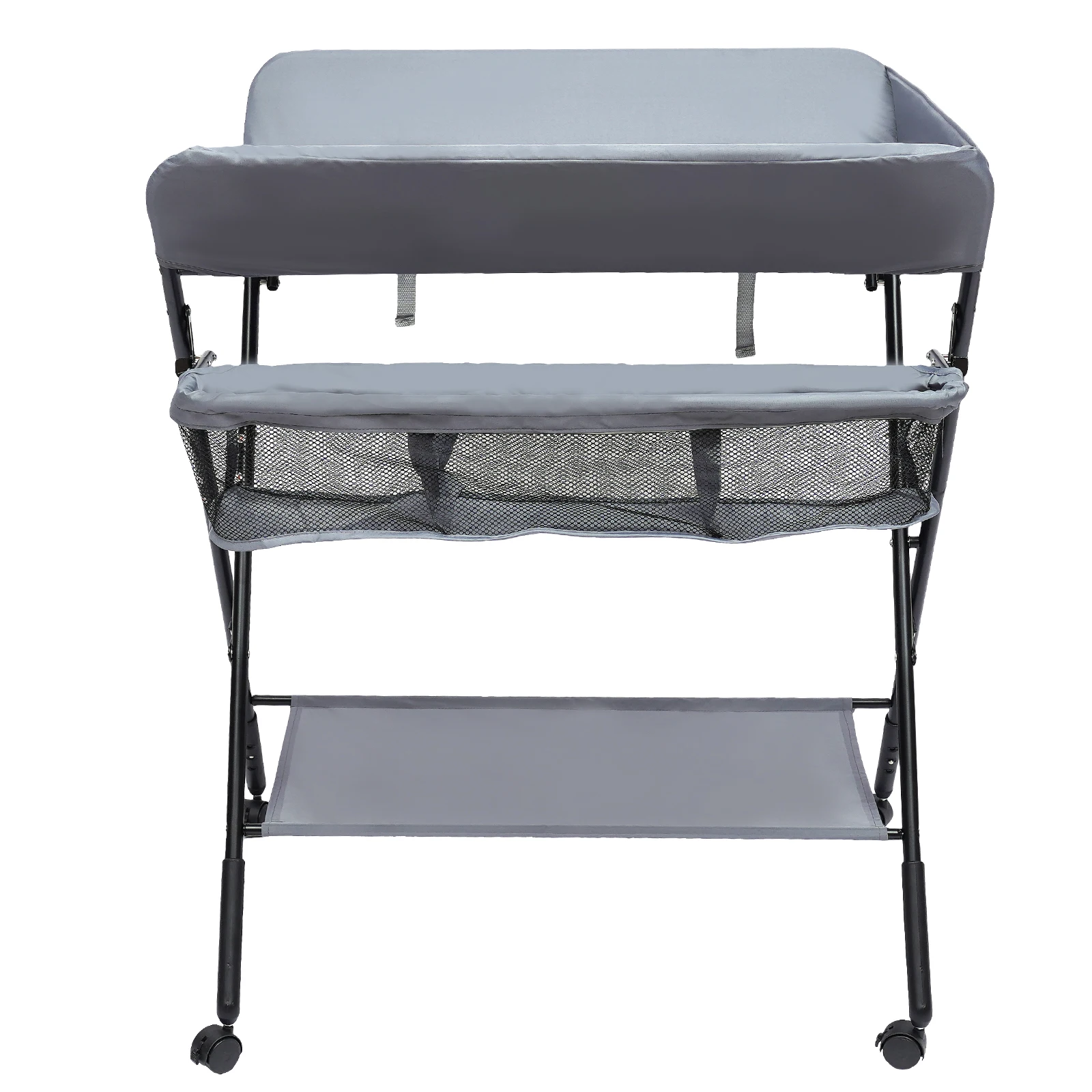 Foldable Baby Changing Table with Storage Portable Diaper Station Nursery Organizer 55 lbs Capacity for Infants 0-12 Months