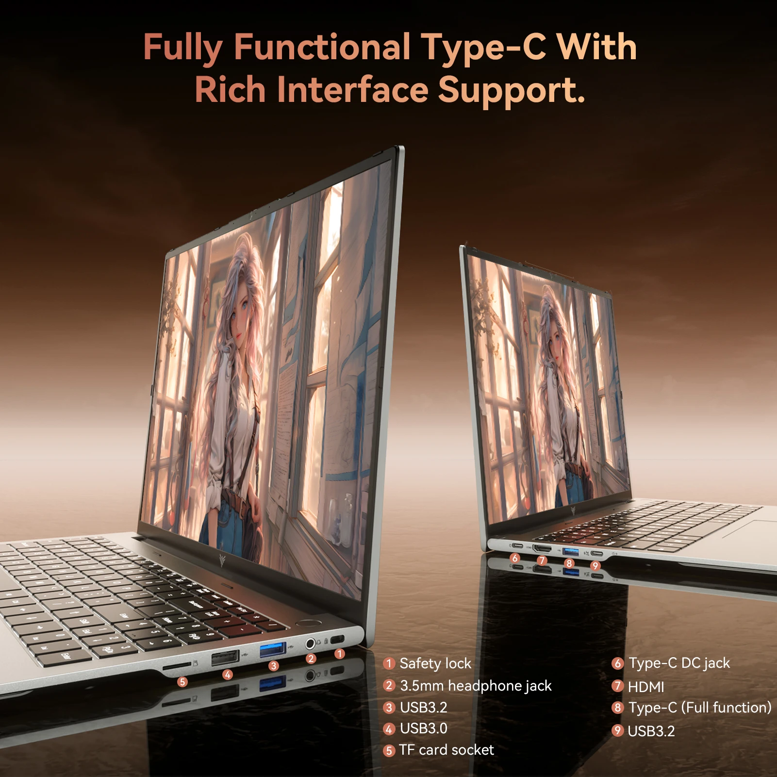 KAMRUI RX16 AMD Ryzen7 H255 Laptop Windows 11 PRO 16 in IPS 16GB DDR5 512GB NVMe SSD Backlit Numeric Keyboard Wifi6 BT5.2 Computer