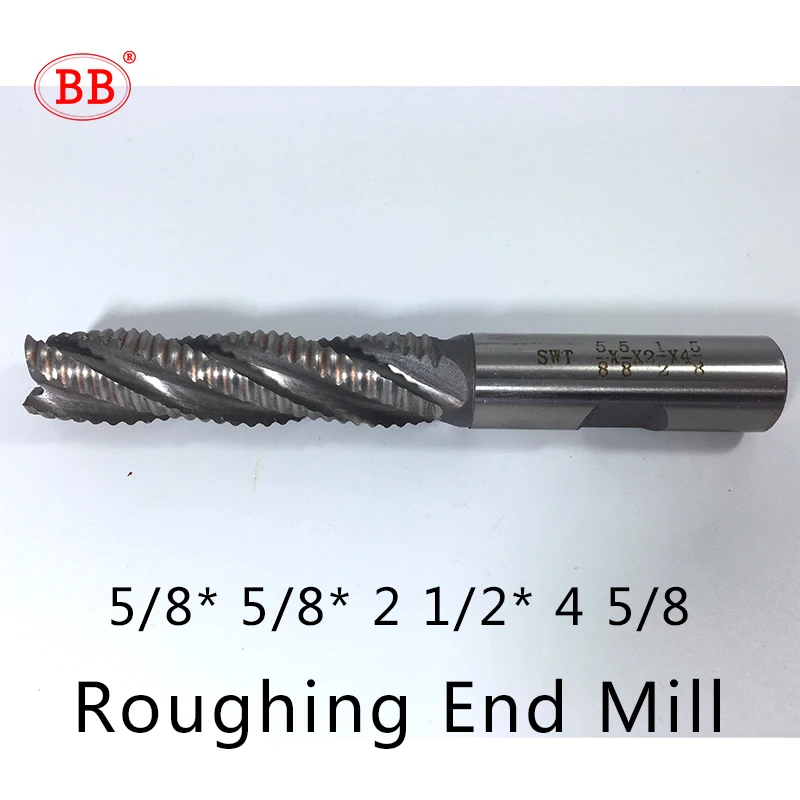 BB Roughing End Mill HSS Cutters 4 Flute 5mm to 45mm Saw Blade Metal Machining Inch & Iso 6mm 8mm 10mm 12mm 16mm