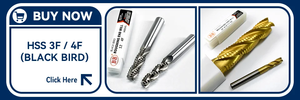BB Roughing End Mill HSS Cutters 4 Flute 5mm to 45mm Saw Blade Metal Machining Inch & Iso 6mm 8mm 10mm 12mm 16mm