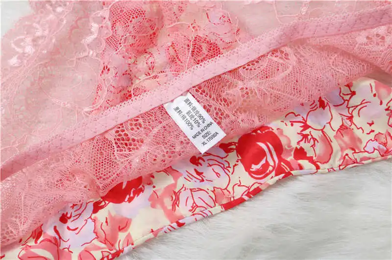 Fashion Women's Sexy Lace Panties Seamless Underwear Leopard Ice Silk for Girl Bikini Cotton Crotch Transparent Lingerie