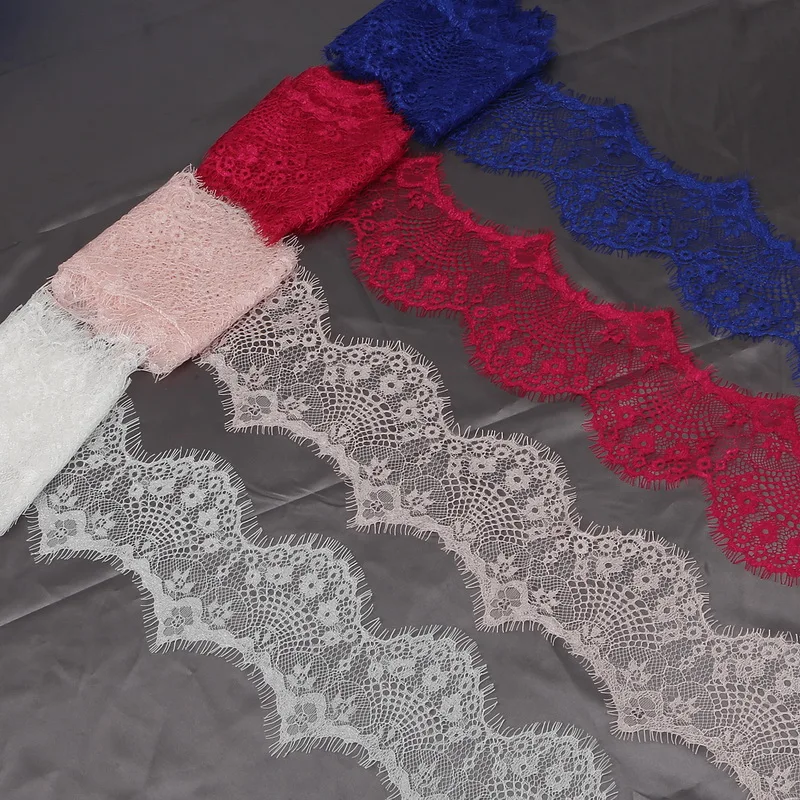 3 Yards 9.5cm 10 Colors Flower Embroidered Lace Fabric Trim Ribbons for DIY Sewing Handmade Materials Garment Accessories