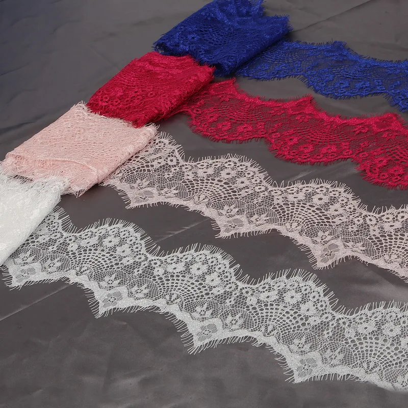 3 Yards 9.5cm 10 Colors Flower Embroidered Lace Fabric Trim Ribbons for DIY Sewing Handmade Materials Garment Accessories