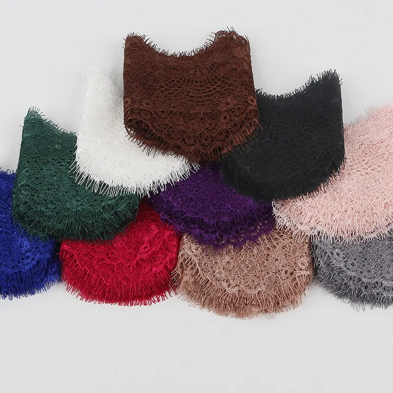 3 Yards 9.5cm 10 Colors Flower Embroidered Lace Fabric Trim Ribbons for DIY Sewing Handmade Materials Garment Accessories