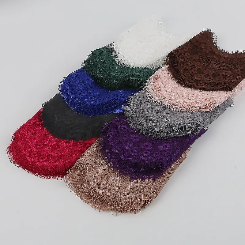 3 Yards 9.5cm 10 Colors Flower Embroidered Lace Fabric Trim Ribbons for DIY Sewing Handmade Materials Garment Accessories