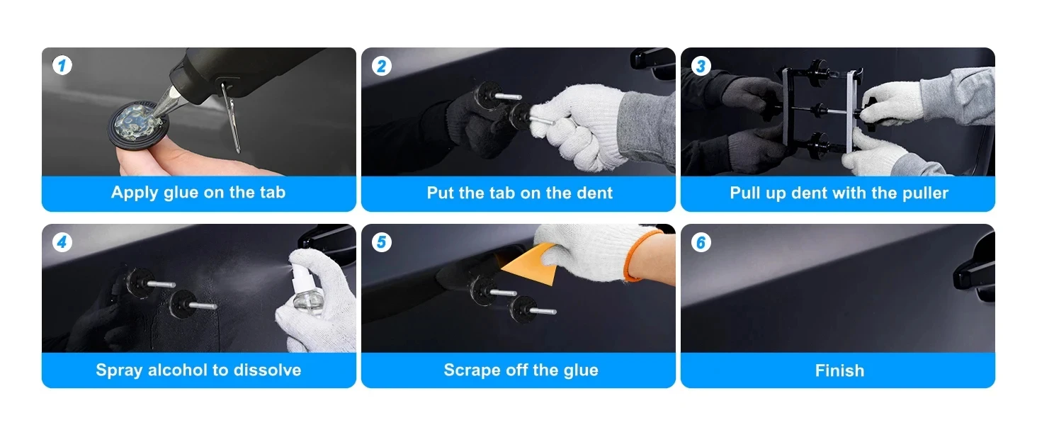 Super PDR Professional Dent Repair Tool Paint-free Dent Repair Tool Car Hail Dent Removal Kit Suction Cup Dent Puller Tool Set