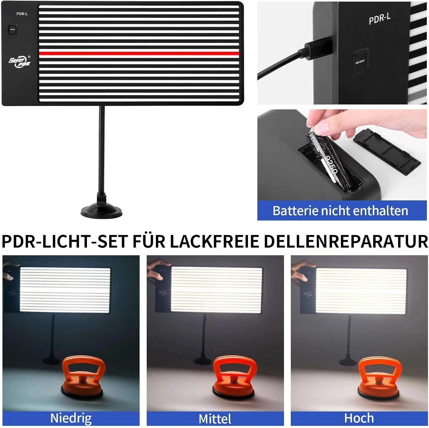 Super PDR Professional Dent Repair Tool Paint-free Dent Repair Tool Car Hail Dent Removal Kit Suction Cup Dent Puller Tool Set