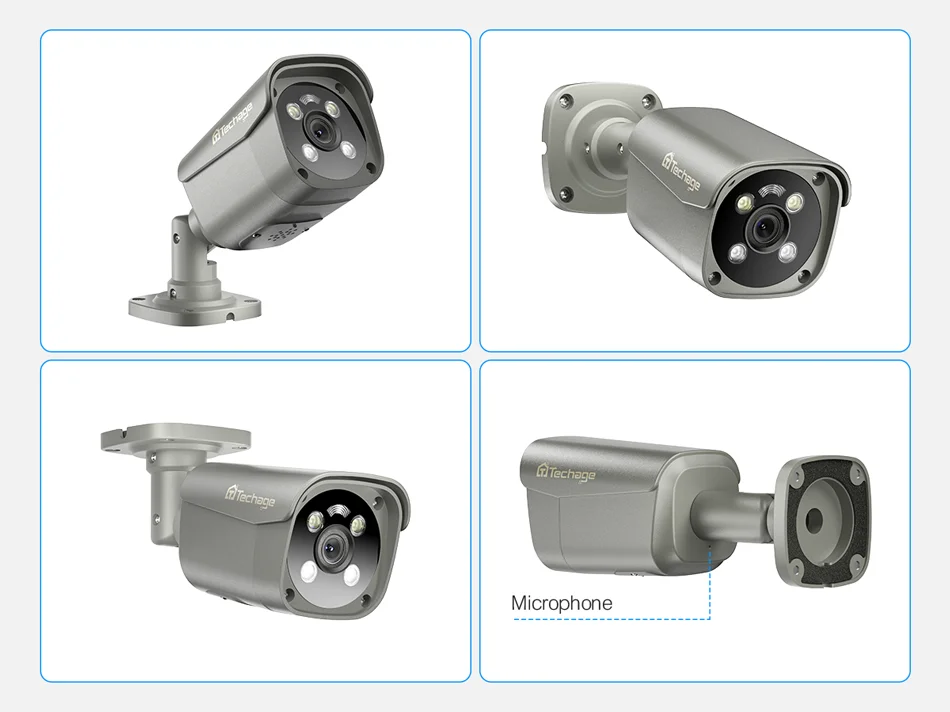 8.0MP Onvif POE bullet 3.6MM Lens Face detection waterproof full color night vision two way audio Xmeye