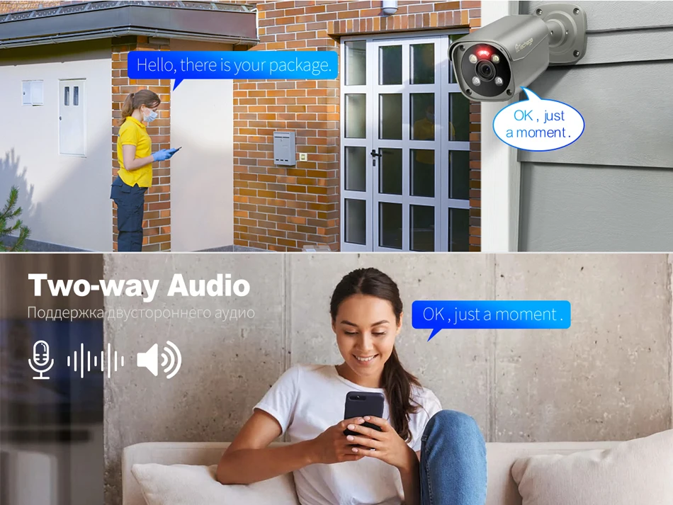 8.0MP Onvif POE bullet 3.6MM Lens Face detection waterproof full color night vision two way audio Xmeye
