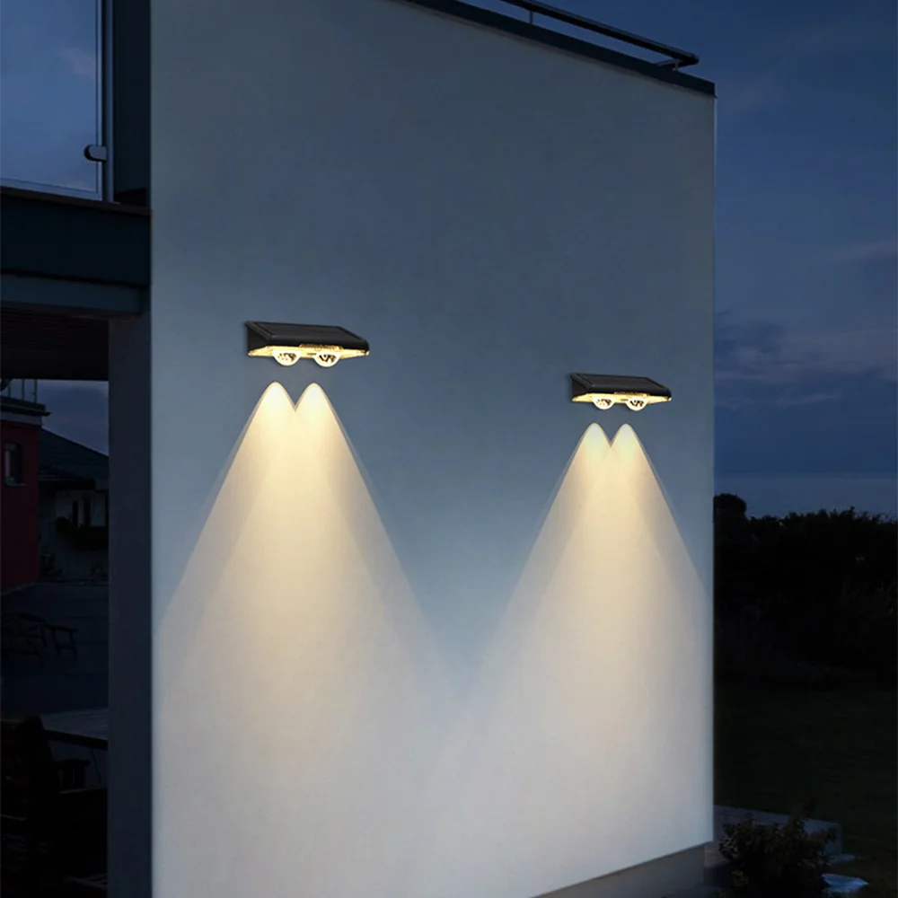 4/6/8PCS Solar Wall Lights Outdoor RGB LED Waterproof Garden Lights 3 Lighting Modes for Fence, Patio, Driveway