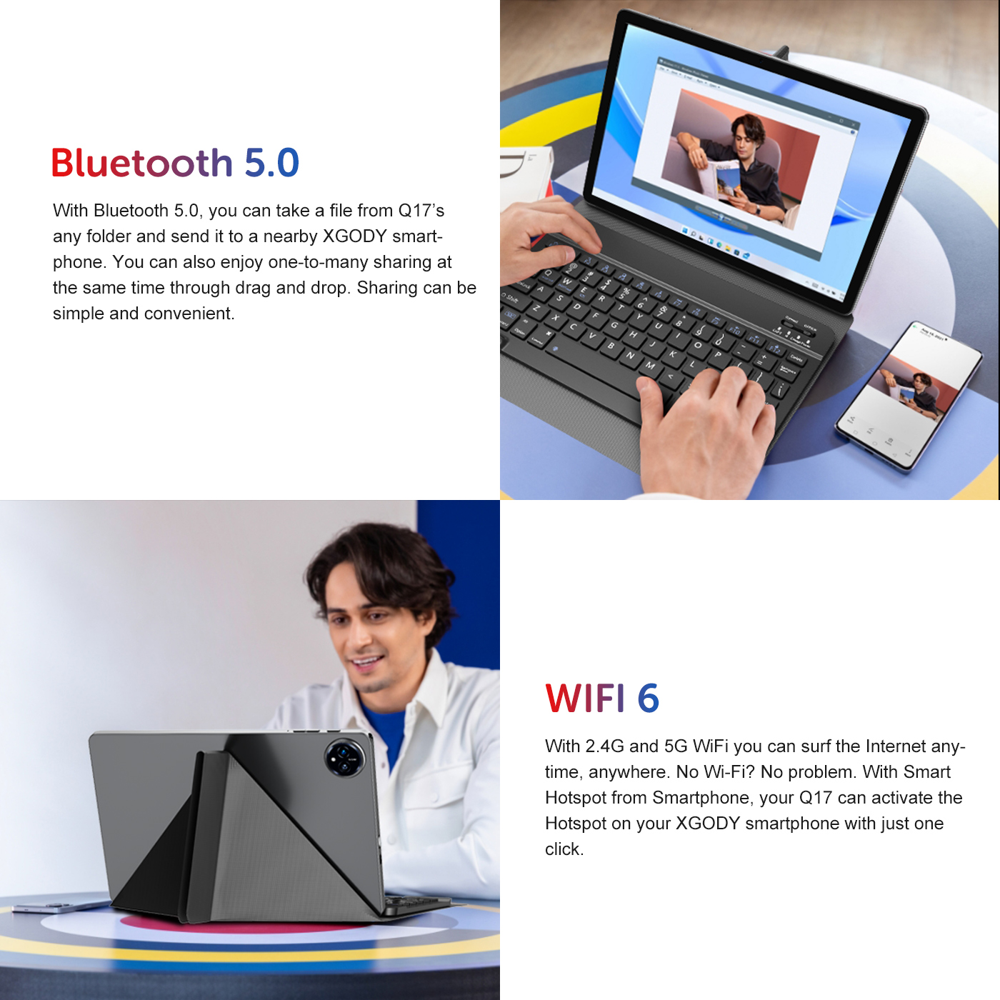 Android 15 Tablet,11Inch Tablets with Octa Core Processor, 16GB RAM 256GB ROM 1TB Expand, Widevine L1, 8000mAh Battery Dual WiFi