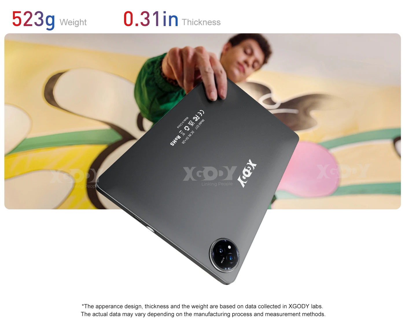 Android 15 Tablet,11Inch Tablets with Octa Core Processor, 16GB RAM 256GB ROM 1TB Expand, Widevine L1, 8000mAh Battery Dual WiFi