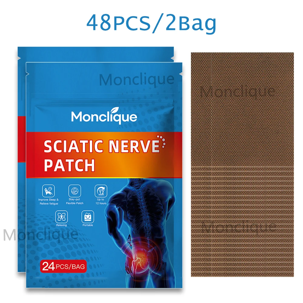 24-72Pcs Monclique Mugwort Warming Patch for Waist Hip Thigh Comfort Daily Body Care Warm Sticker Relaxation Care Pads