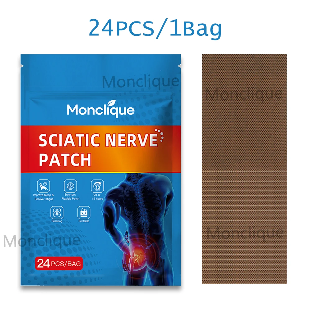 24-72Pcs Monclique Mugwort Warming Patch for Waist Hip Thigh Comfort Daily Body Care Warm Sticker Relaxation Care Pads