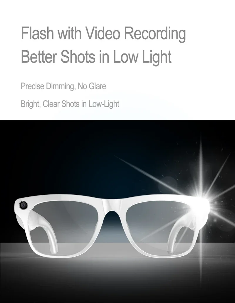 4K HD AI Smart Glasses Men 800W Pixel Camera Bluetooth Call 4GB WIFI Transmission Voice Assistant Smart Glasses 2026 New