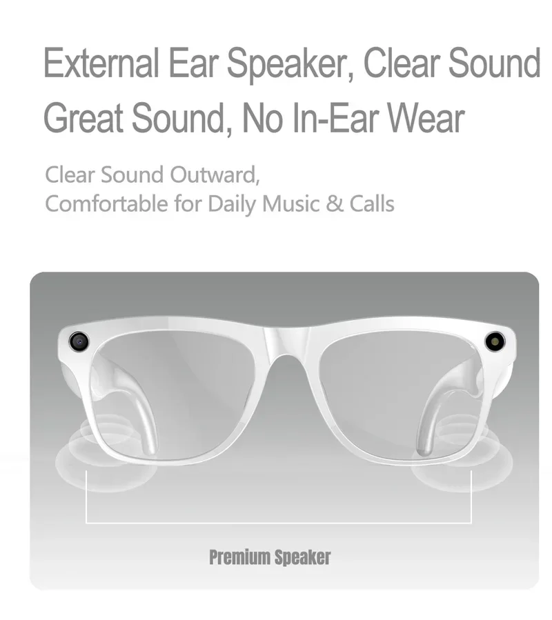 4K HD AI Smart Glasses Men 800W Pixel Camera Bluetooth Call 4GB WIFI Transmission Voice Assistant Smart Glasses 2026 New